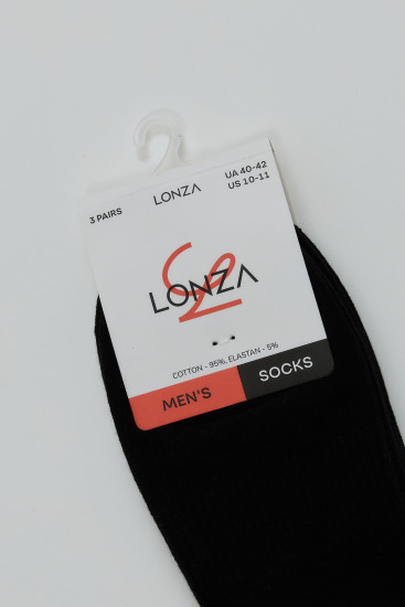 Носки хлопковые мужские 3 шт. 40-42 р.  Lonza 200684 - Фото 2