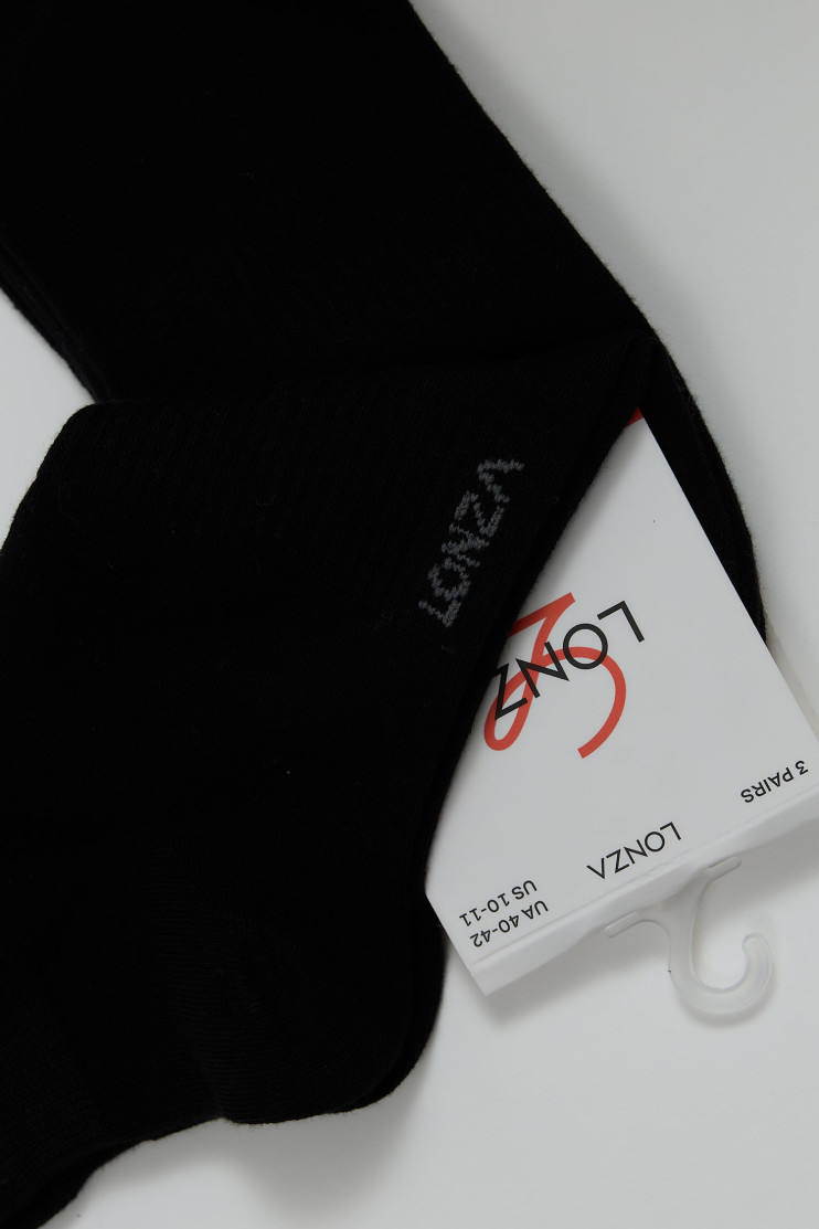 Носки хлопковые мужские 3 шт. 40-42 р.  Lonza 200684 - Фото 1