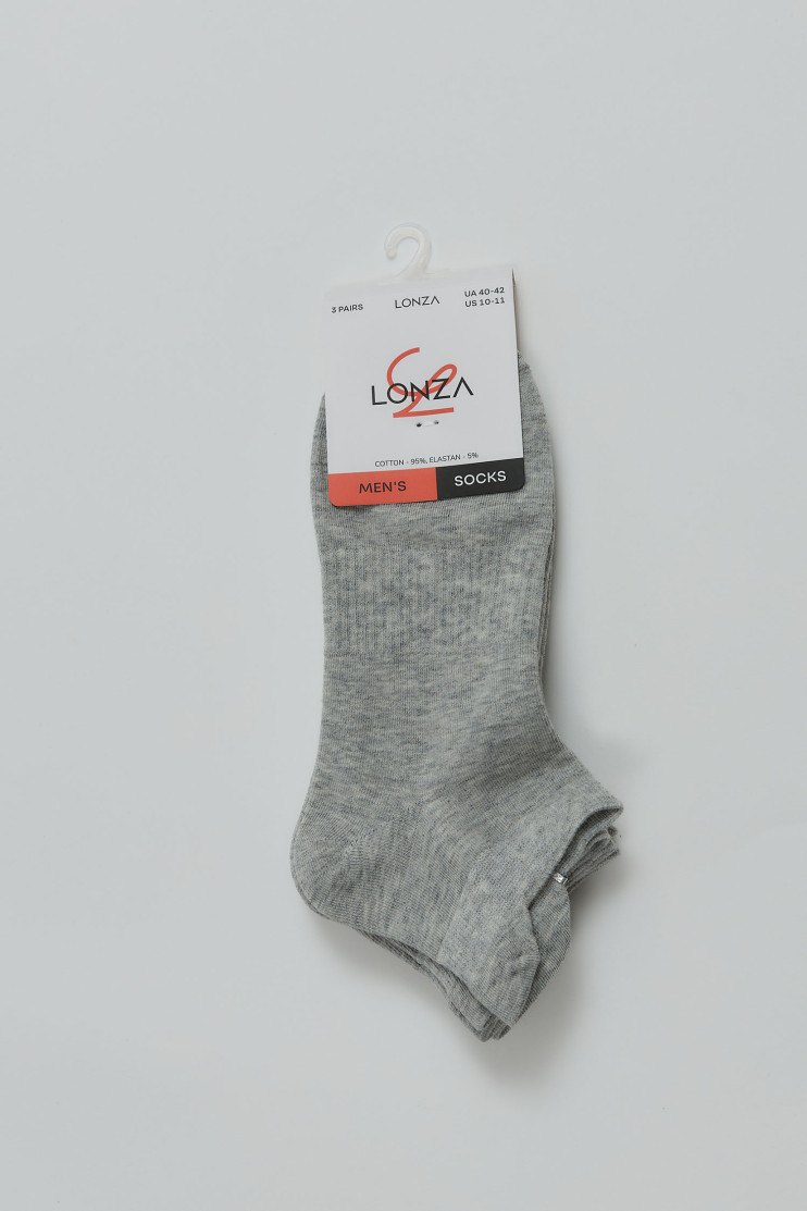 Носки хлопковые мужские 3 шт. 40-42 р. Lonza 200686 - Фото 1
