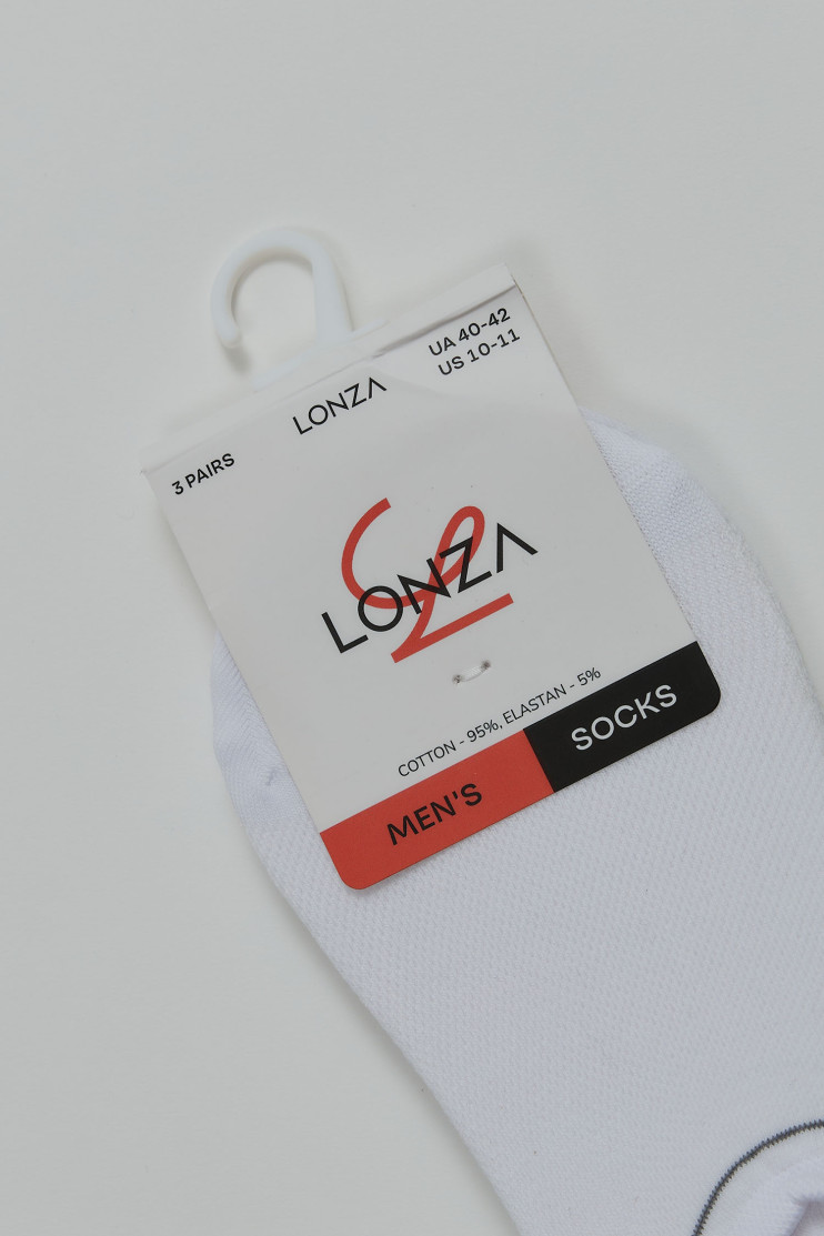 Следы хлопковые мужские 3 шт. 40-42 р. Lonza 200668 - Фото 1