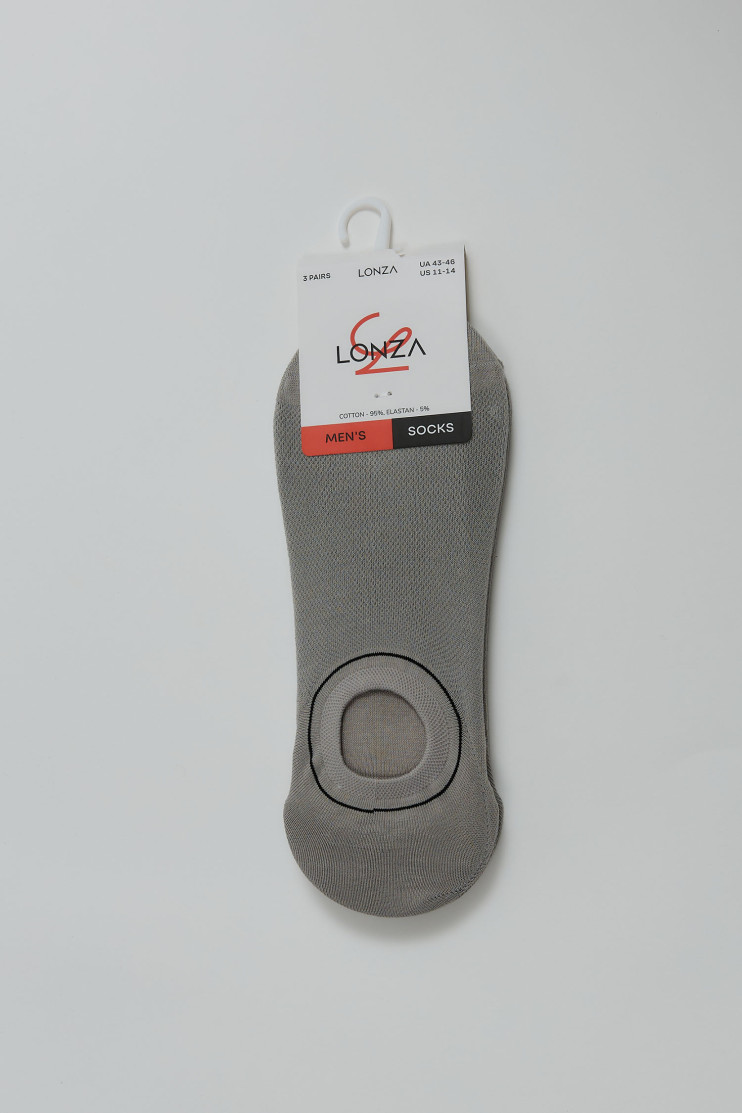 Следы хлопковые мужские 3 шт.43-46 р. Lonza 200673 - Фото 1