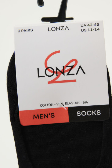 Следы хлопок мужские 3 шт. Lonza 43-46 р. 200663 - Фото 2