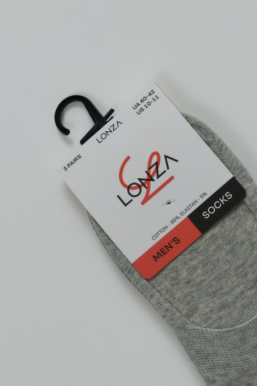 Следы хлопковые мужские 3 шт. 40-42 р. Lonza 200664 - Фото 2