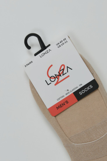 Следы хлопковые мужские 3 шт. 40-42 р. Lonza 200666 - Фото 2