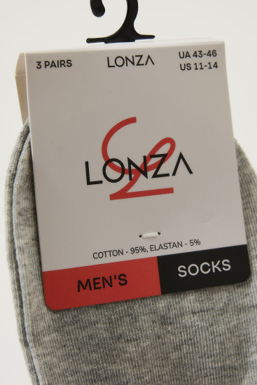 Носки хлопок мужские 3 шт. Lonza 43-46 р. 200681 - Фото 2