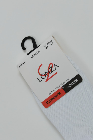 Следы хлопковые женские 3 шт. 35-38 р. Lonza 200550 - Фото 2