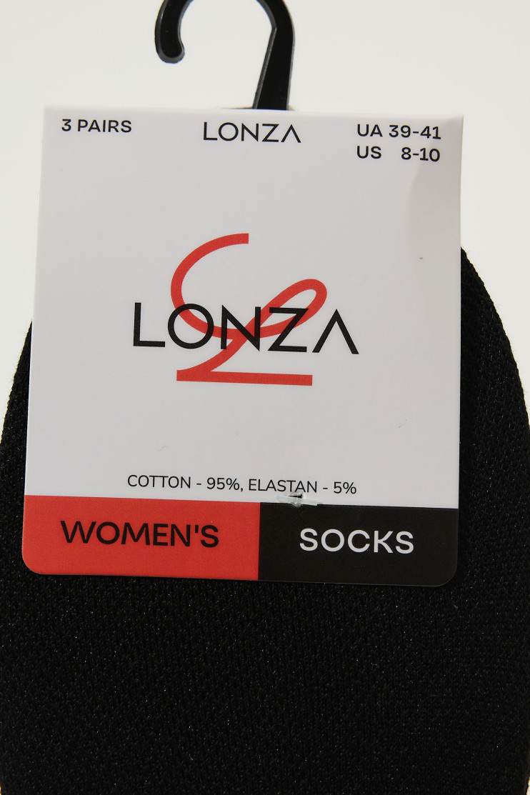 Следы хлопок женские 3 шт. Lonza 39-41 р. 200564 - Фото 1