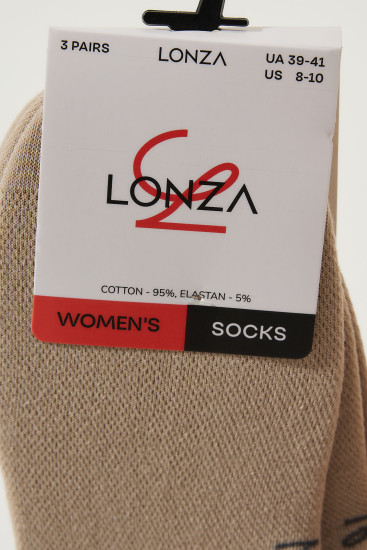Следы хлопок женские 3 шт. Lonza 39-41 р. 200577 - Фото 4