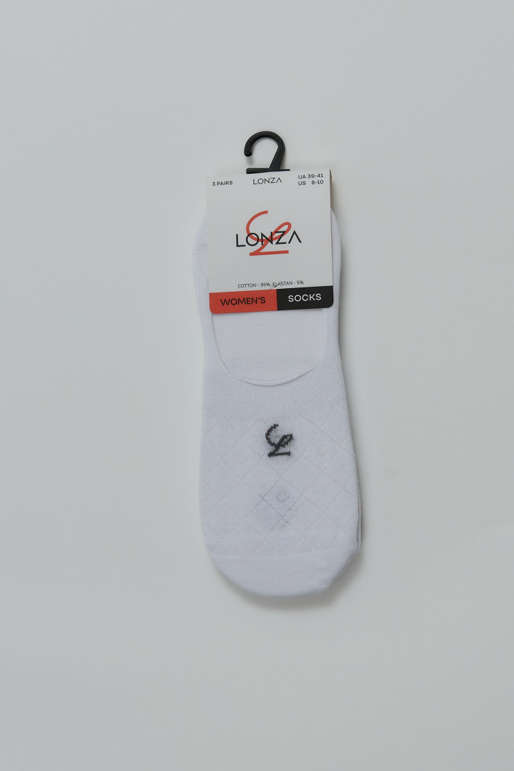 Следы хлопковые женские 3 шт. 39-41 р. Lonza 200540 - Фото 1