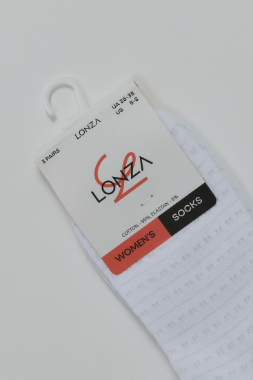Носки хлопковые женские 3 шт. 35-38 р. Lonza 200856 - Фото 2