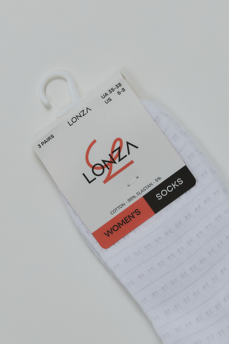 Носки хлопковые женские 3 шт. 35-38 р. Lonza 200856 - Фото 1