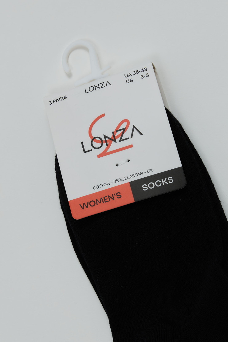 Носки хлопковые женские 3 шт. 35-38 р. Lonza 200562 - Фото 1