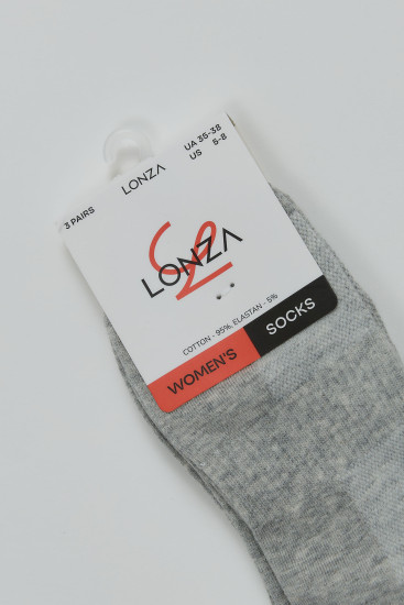 Носки хлопковые женские 3 шт. Lonza 200581 - Фото 2